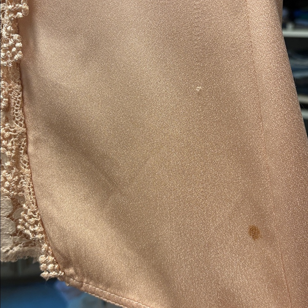 Vintage Patra Pink Satin Blazer and Lace Camisole 2 Piece Coord Set Made in USA - Picture 7 of 11